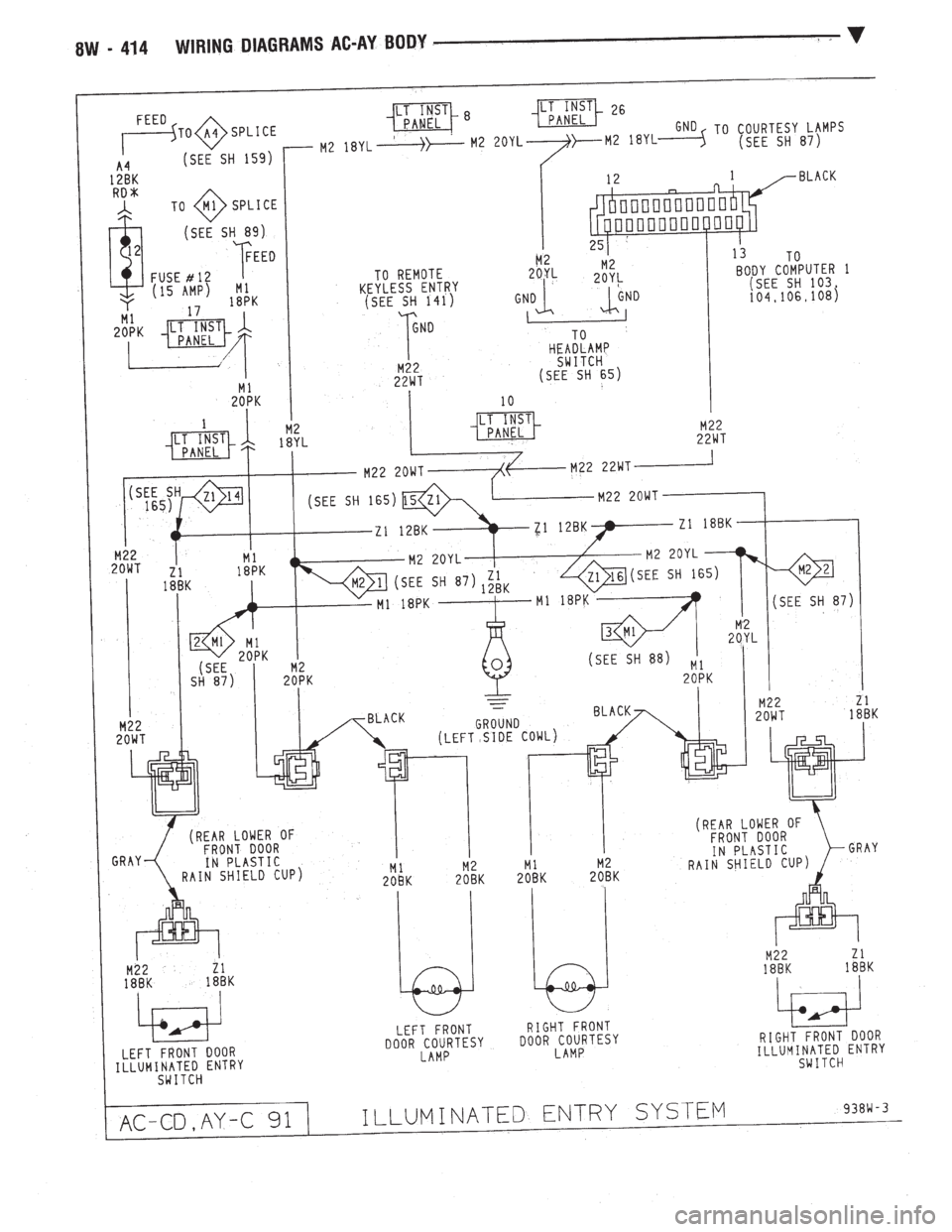 CHEVROLET PLYMOUTH ACCLAIM 1993 Service Manual CHEVROLET PLYMOUTH ACCLAIM 1993 Service Manual