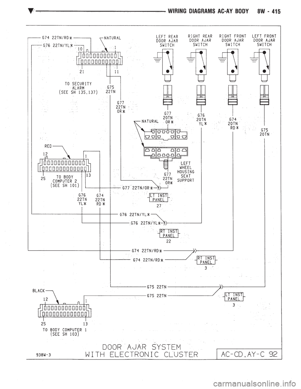 CHEVROLET PLYMOUTH ACCLAIM 1993 Service Manual CHEVROLET PLYMOUTH ACCLAIM 1993 Service Manual