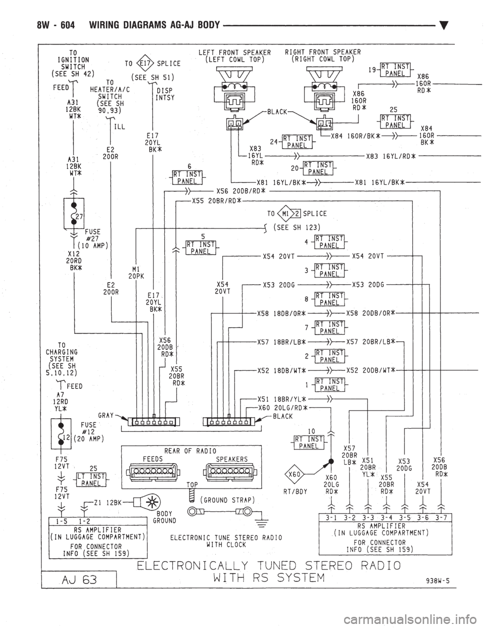 CHEVROLET PLYMOUTH ACCLAIM 1993  Service Manual 