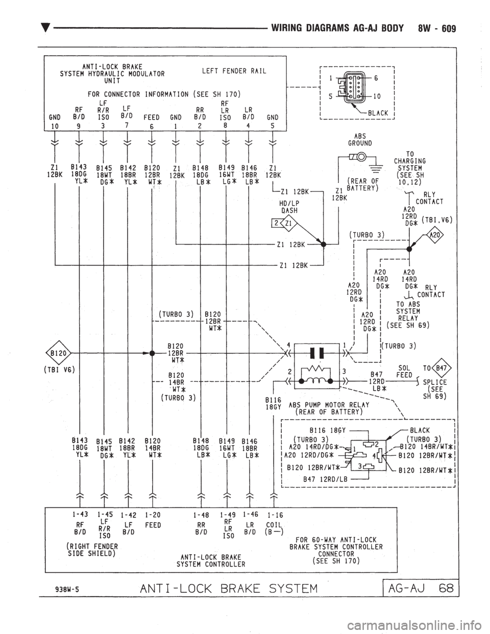 CHEVROLET PLYMOUTH ACCLAIM 1993  Service Manual 
