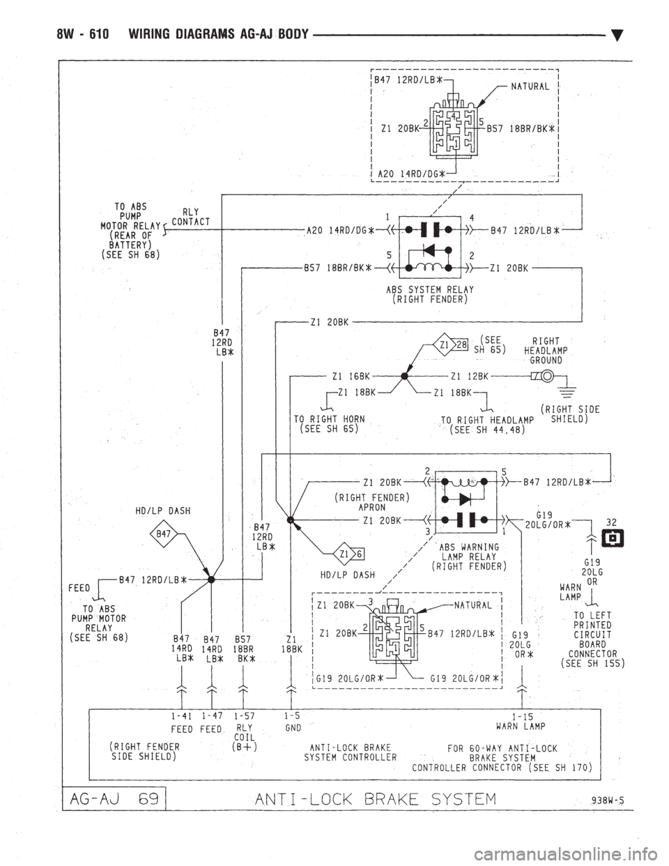 CHEVROLET PLYMOUTH ACCLAIM 1993  Service Manual 