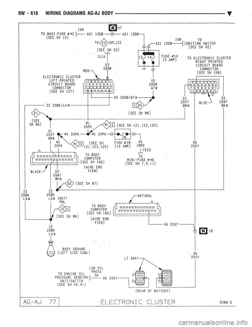 CHEVROLET PLYMOUTH ACCLAIM 1993  Service Manual 