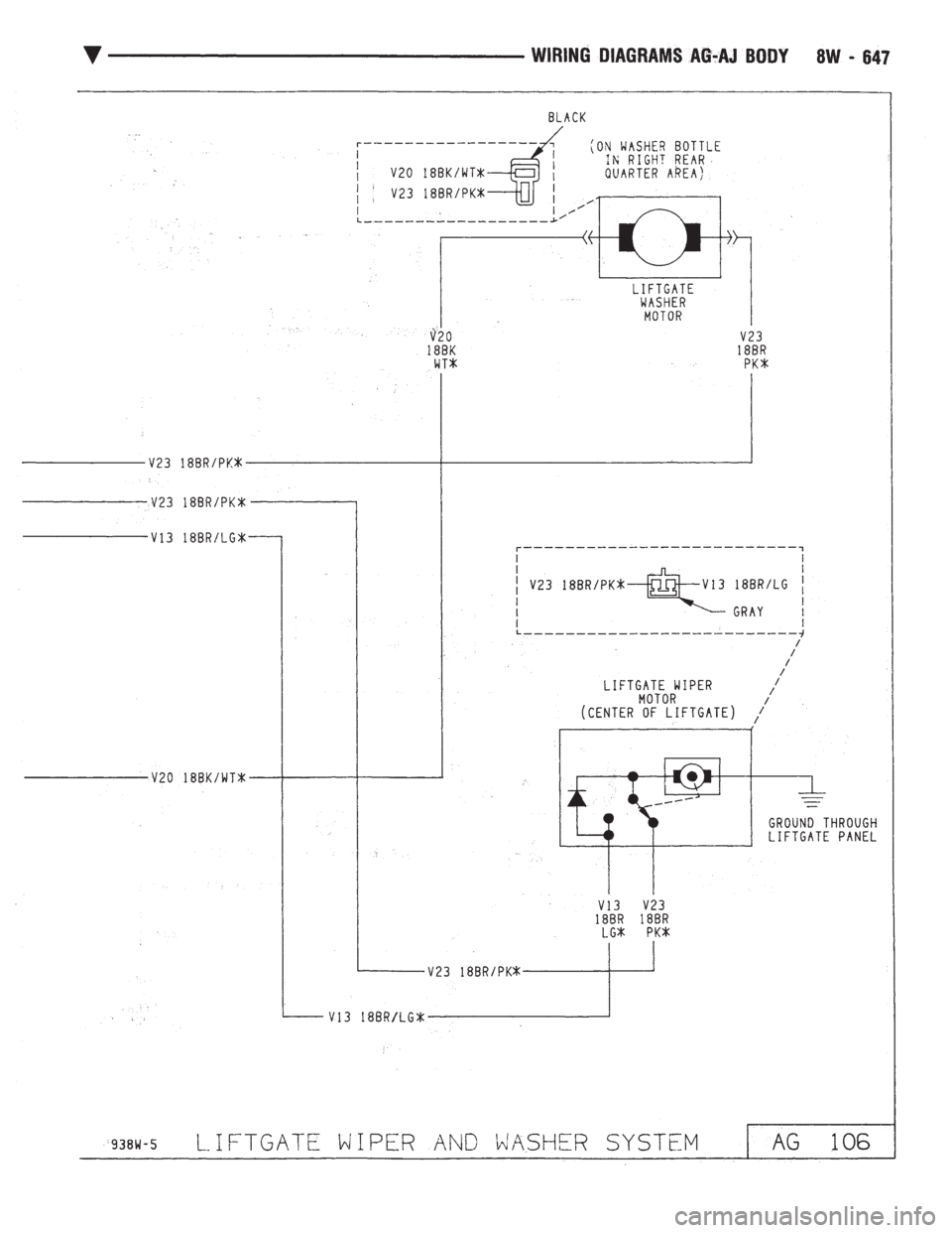 CHEVROLET PLYMOUTH ACCLAIM 1993  Service Manual 