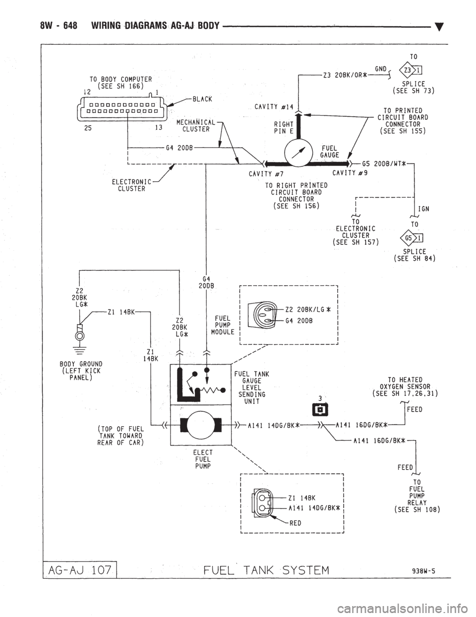 CHEVROLET PLYMOUTH ACCLAIM 1993  Service Manual 