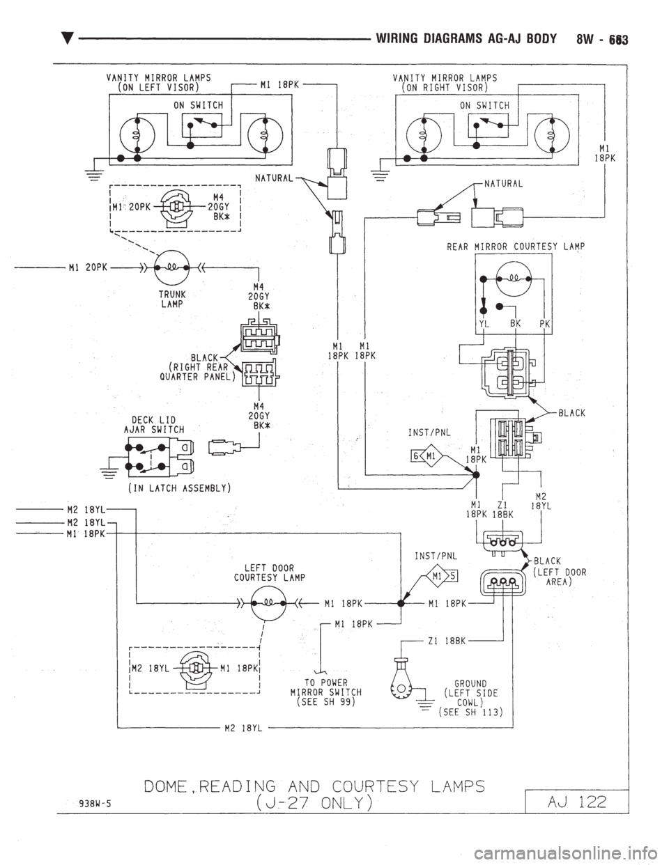 CHEVROLET PLYMOUTH ACCLAIM 1993  Service Manual 