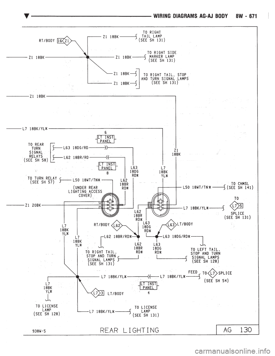 CHEVROLET PLYMOUTH ACCLAIM 1993  Service Manual 