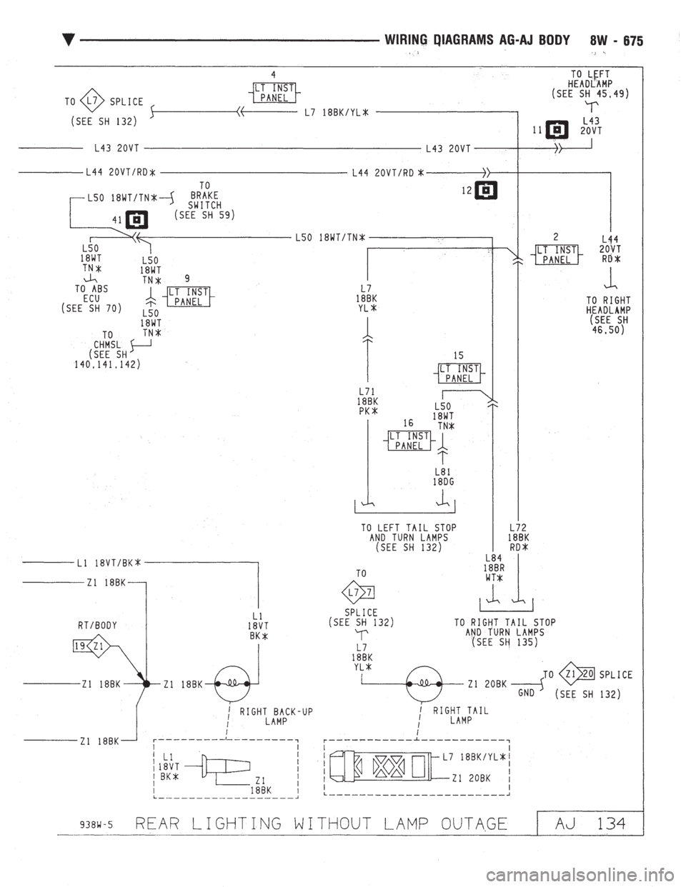 CHEVROLET PLYMOUTH ACCLAIM 1993  Service Manual 