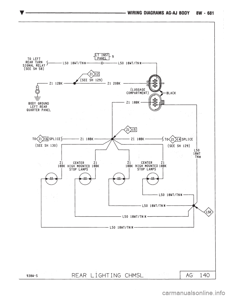 CHEVROLET PLYMOUTH ACCLAIM 1993  Service Manual 