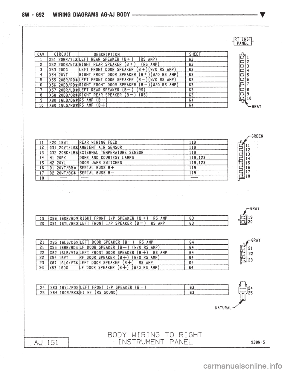 CHEVROLET PLYMOUTH ACCLAIM 1993  Service Manual 
