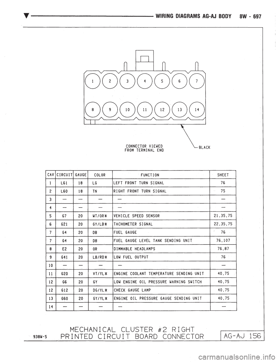 CHEVROLET PLYMOUTH ACCLAIM 1993  Service Manual 