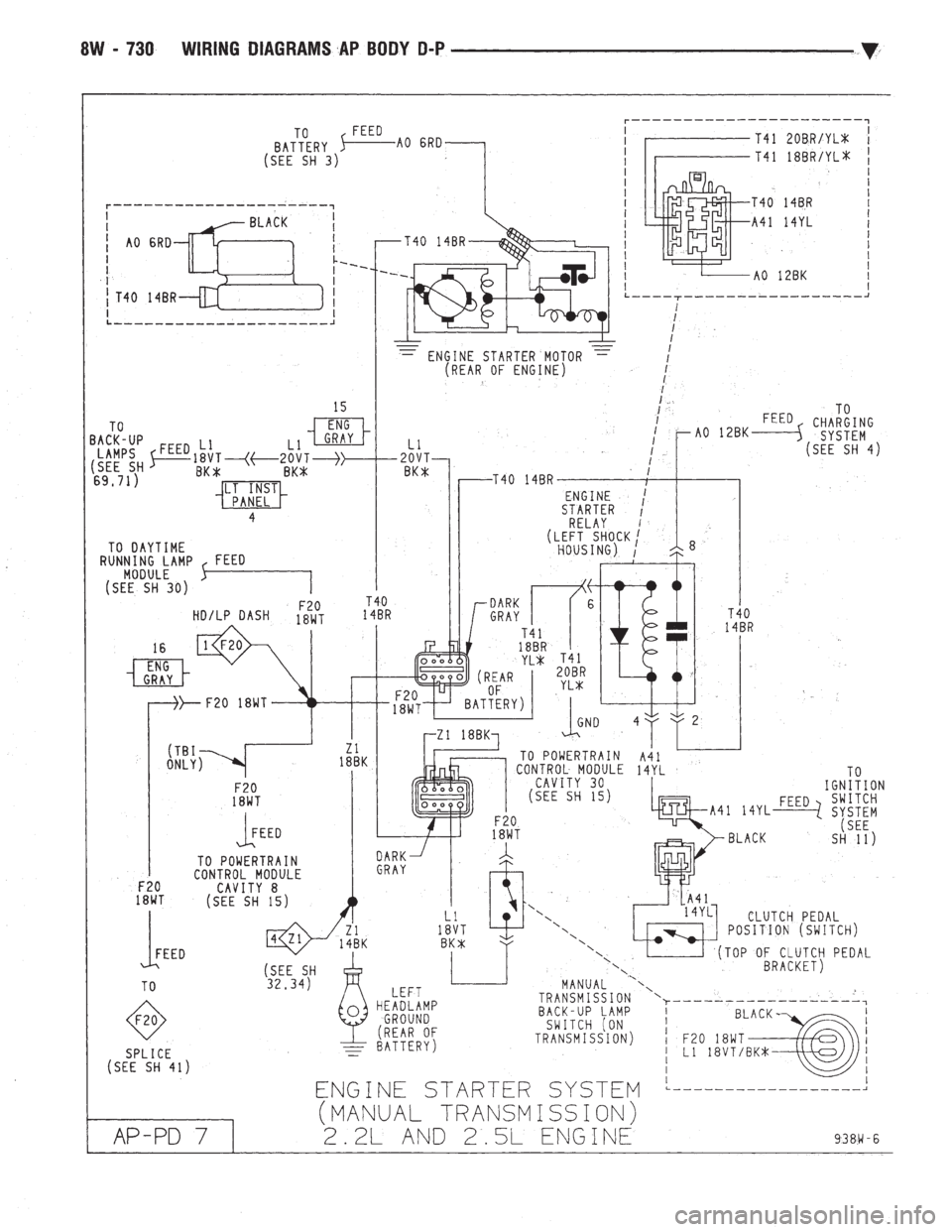 CHEVROLET PLYMOUTH ACCLAIM 1993  Service Manual 