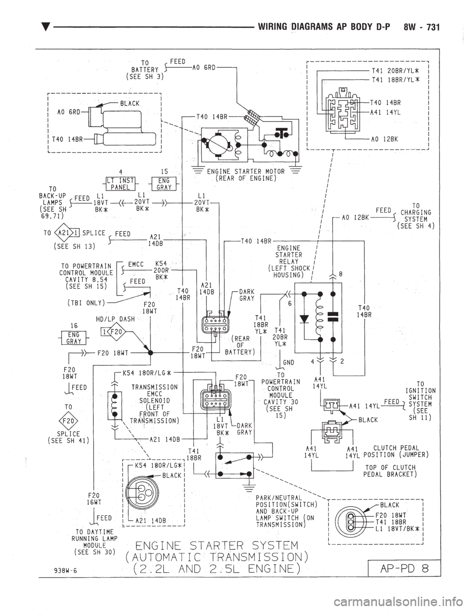 CHEVROLET PLYMOUTH ACCLAIM 1993  Service Manual 