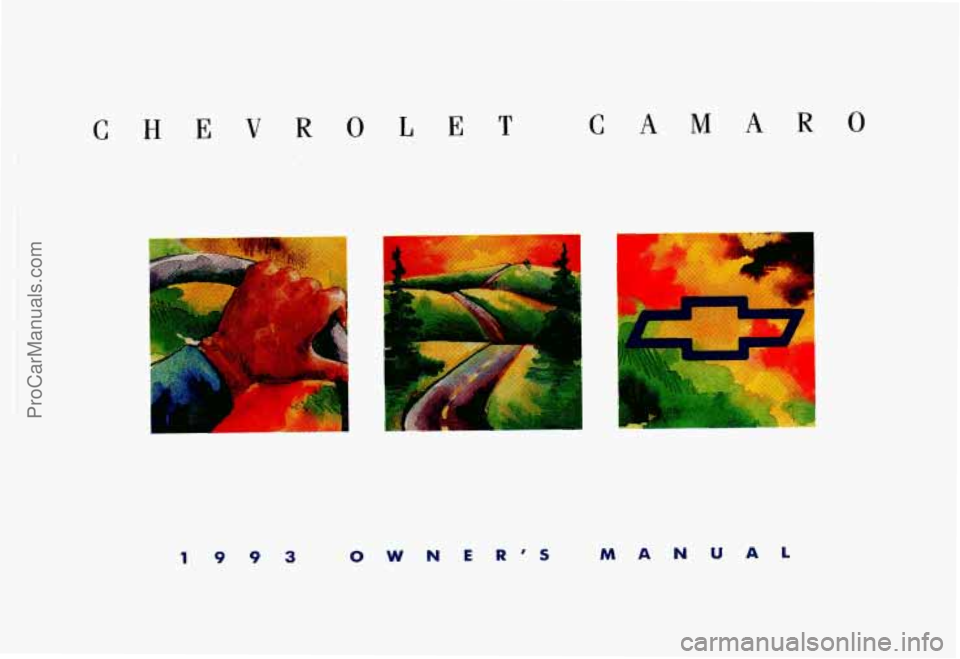 CHEVROLET CAMARO 1993  Owners Manual C H E VR 
1 
.. I 
OLET CA M AR 0 
1993 
I 
0 W N E RS MANUA L 
ProCarManuals.com 