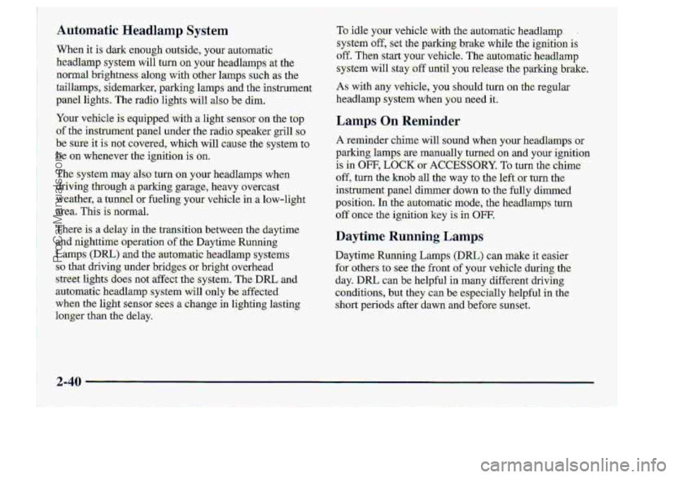 CHEVROLET S10 1998  Owners Manual 2-40 
ProCarManuals.com 