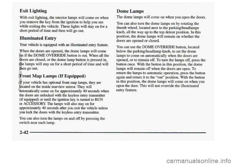 CHEVROLET S10 1998  Owners Manual k 
2-42 
ProCarManuals.com 