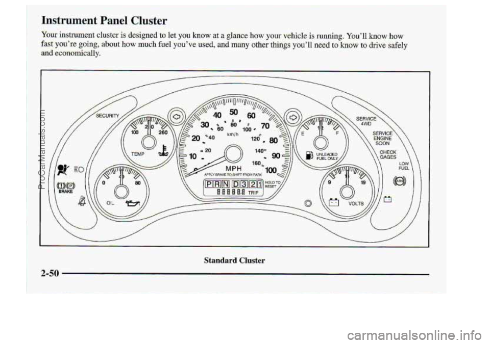 CHEVROLET S10 1998 Owners Manual mrnent. Panel Cluster
ProCarManuals.com CHEVROLET S10 1998 Owners Manual mrnent. Panel Cluster
ProCarManuals.com