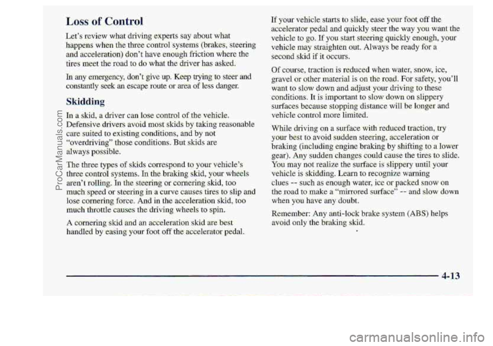 CHEVROLET S10 1998 Owners Manual 4-13
ProCarManuals.com CHEVROLET S10 1998 Owners Manual 4-13
ProCarManuals.com