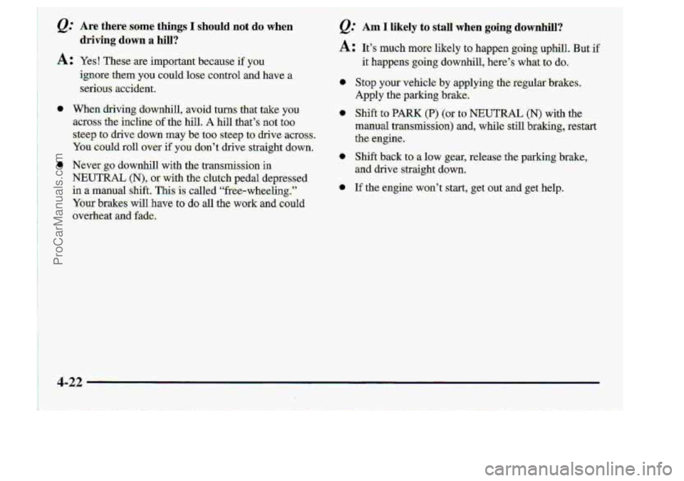 CHEVROLET S10 1998  Owners Manual ProCarManuals.com 