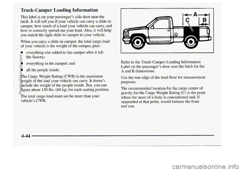 CHEVROLET S10 1998  Owners Manual ProCarManuals.com 