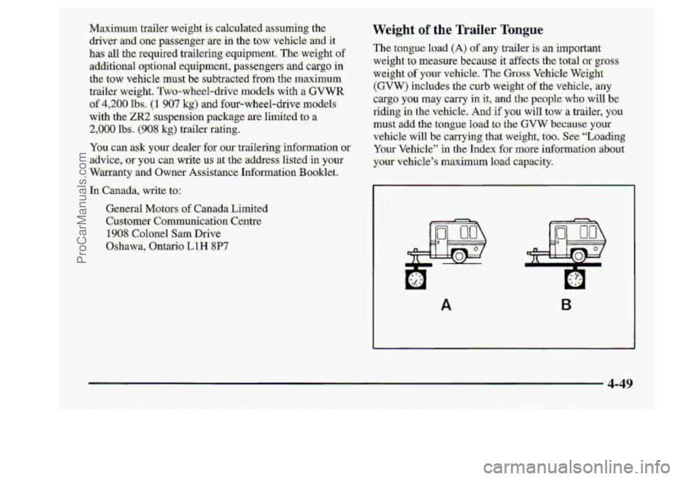 CHEVROLET S10 1998 Owners Manual A B
-4-49
ProCarManuals.com CHEVROLET S10 1998 Owners Manual A B
-4-49
ProCarManuals.com