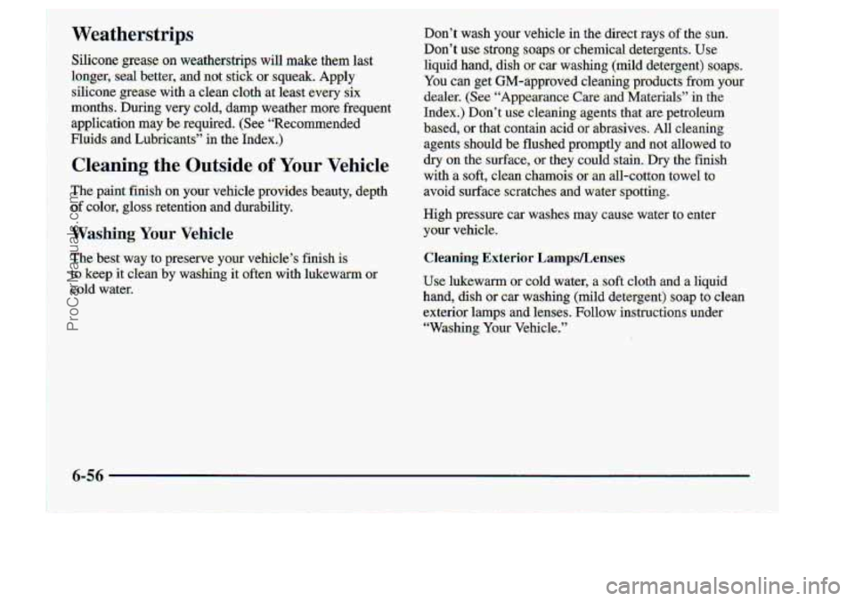CHEVROLET S10 1998  Owners Manual Weatherstrips 
.. . 
.. 
.. 
. .. 
ProCarManuals.com 