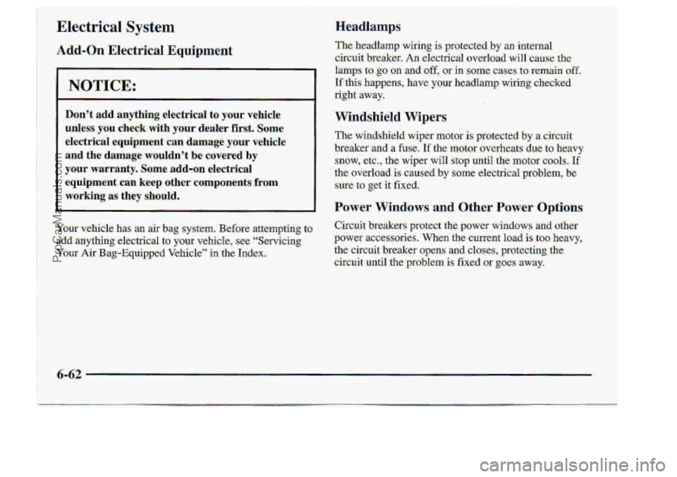 CHEVROLET S10 1998  Owners Manual Headl.amps. 
Windshkld Wipe-rs. 
ProCarManuals.com 