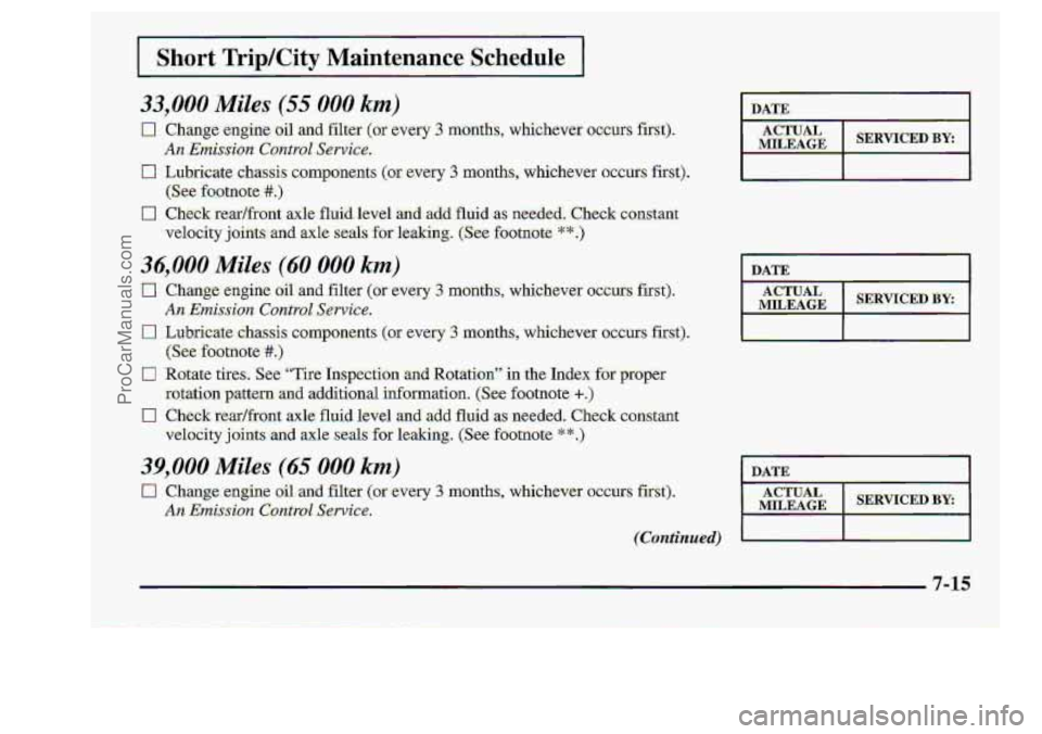 CHEVROLET S10 1998 Owners Manual I DATE- I
DATE I
7-15
ProCarManuals.com CHEVROLET S10 1998 Owners Manual I DATE- I
DATE I
7-15
ProCarManuals.com