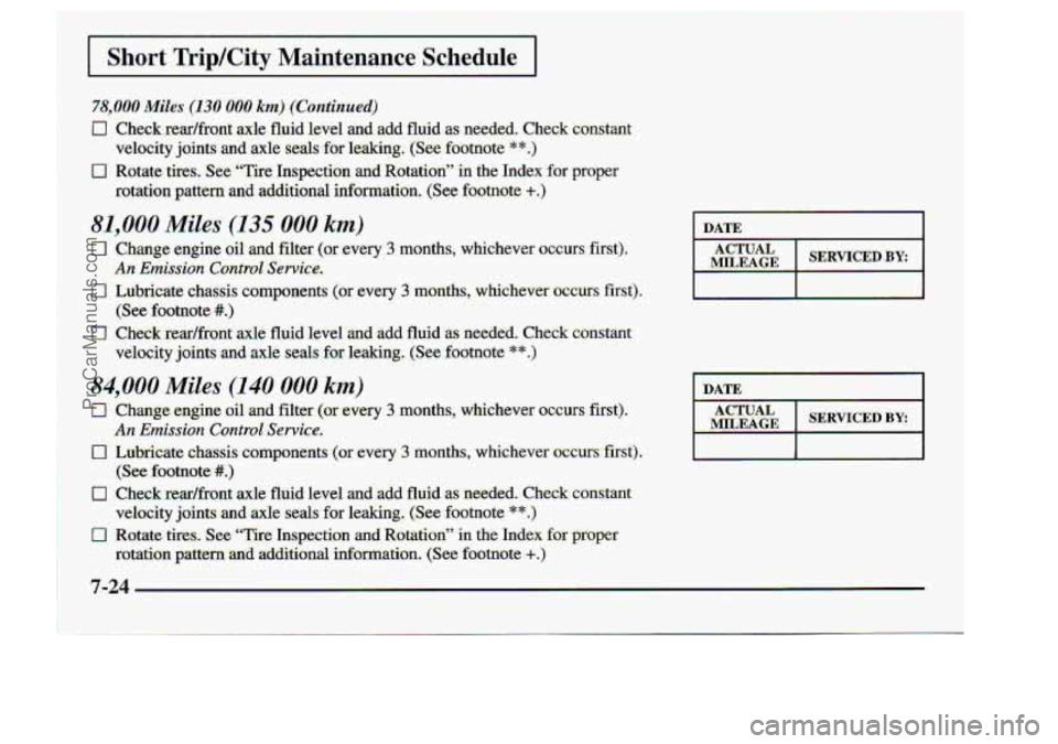 CHEVROLET S10 1998 Owners Manual DATE
I DATE I
7-24
ProCarManuals.com CHEVROLET S10 1998 Owners Manual DATE
I DATE I
7-24
ProCarManuals.com