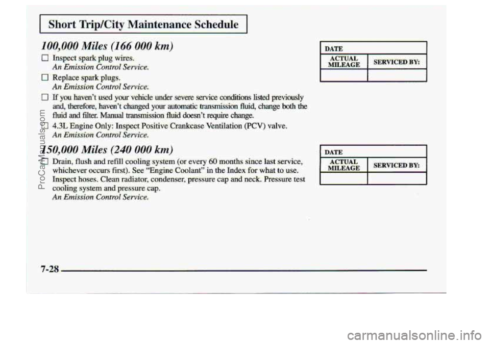 CHEVROLET S10 1998 Owners Manual ProCarManuals.com CHEVROLET S10 1998 Owners Manual ProCarManuals.com