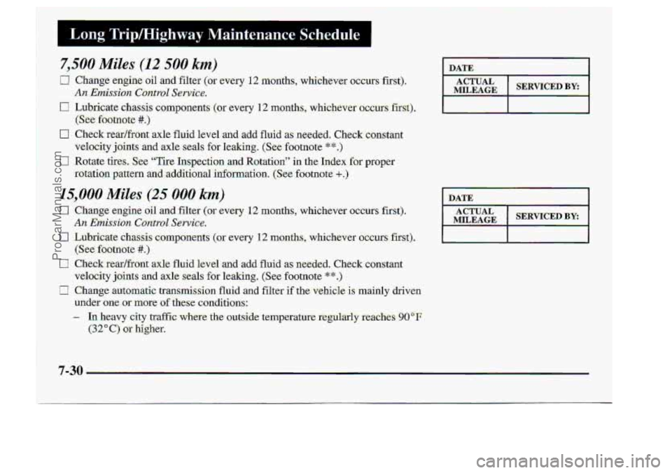 CHEVROLET S10 1998 Owners Manual Long Trip/Highway Maintenance Schedule 1
713.0
ProCarManuals.com CHEVROLET S10 1998 Owners Manual Long Trip/Highway Maintenance Schedule 1
713.0
ProCarManuals.com