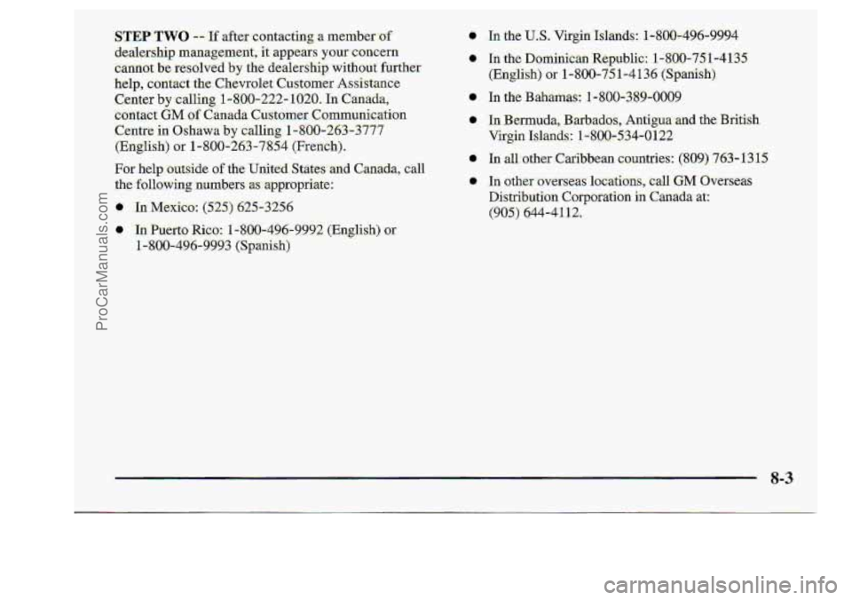 CHEVROLET S10 1998 Owners Manual 8-3.
ProCarManuals.com CHEVROLET S10 1998 Owners Manual 8-3.
ProCarManuals.com