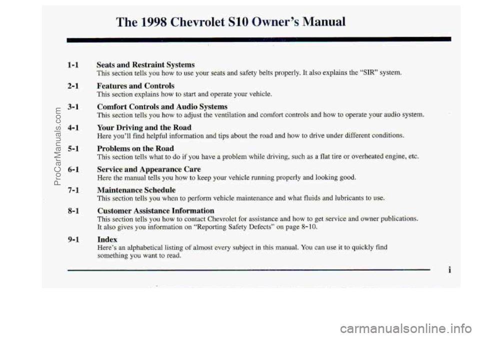 CHEVROLET S10 1998  Owners Manual 7-1 
ProCarManuals.com 
