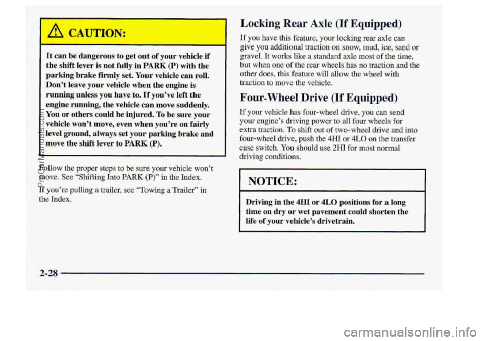 CHEVROLET S10 1998  Owners Manual 2-28 
ProCarManuals.com 
