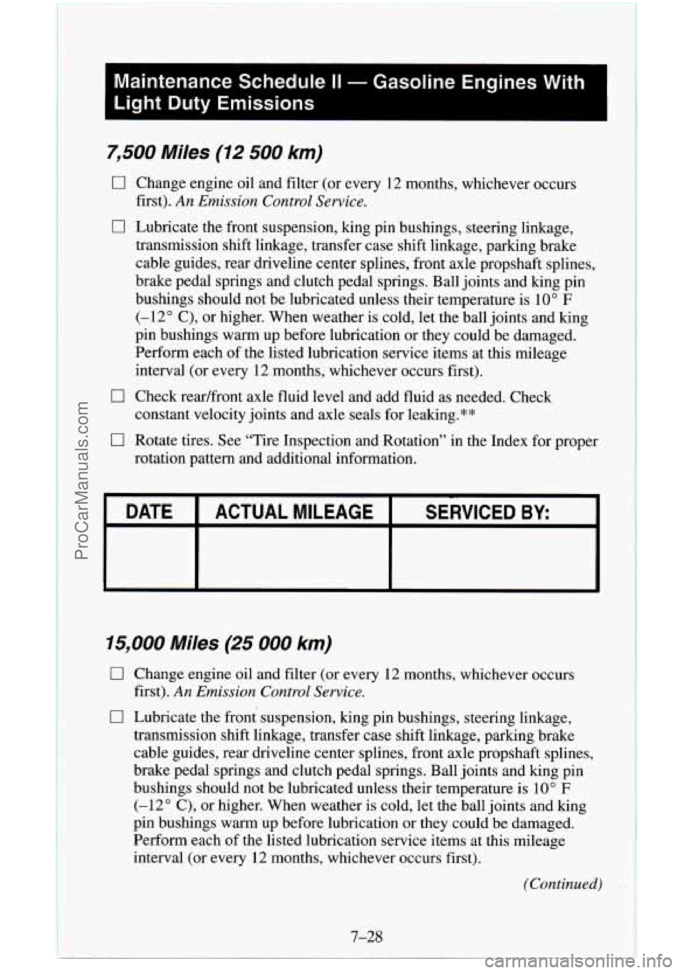 CHEVROLET SUBURBAN 1996  Owners Manual ProCarManuals.com 