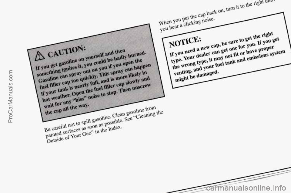 CHEVROLET TRACKER 1995  Owners Manual ProCarManuals.com 