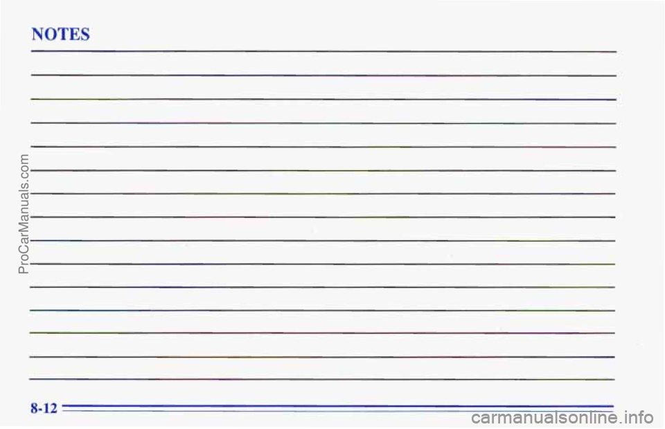 CHEVROLET TRACKER 1996 Owners Manual NOTES
8-12
ProCarManuals.com CHEVROLET TRACKER 1996 Owners Manual NOTES
8-12
ProCarManuals.com