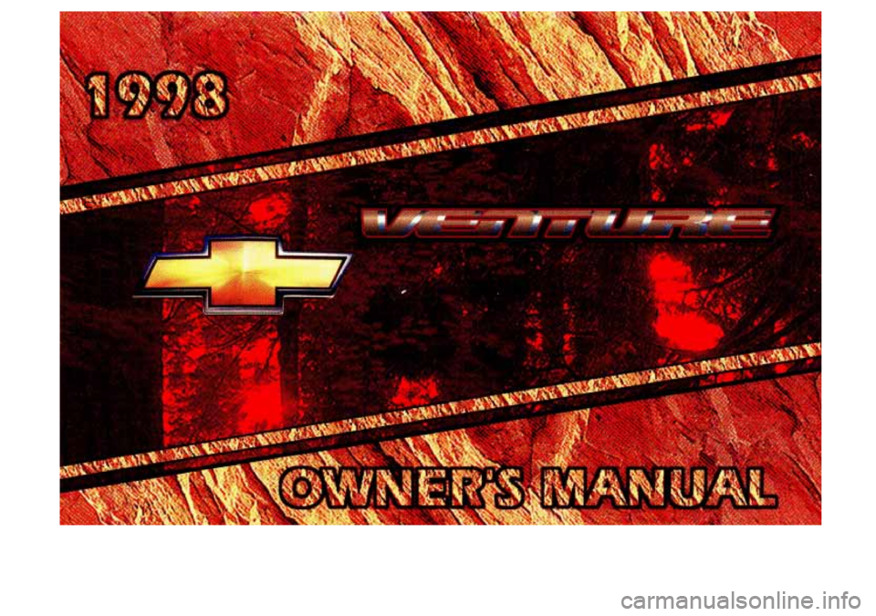CHEVROLET VENTURE 1998  Owners Manual 