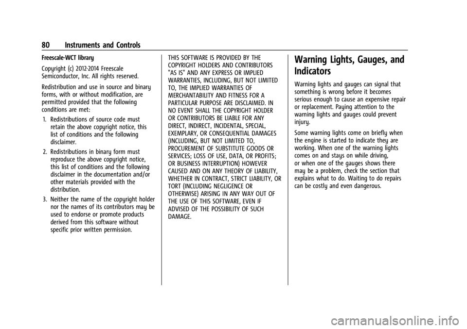 CHEVROLET CORVETTE 2024 Manual Online Chevrolet Corvette Owner Manual (GMNA-Localizing-U.S./Canada/Mexico-
17272984) - 2024 - CRC - 2/20/23
80 Instruments and Controls
Freescale-WCT library
Copyright (c) 2012-2014 Freescale
Semiconductor, CHEVROLET CORVETTE 2024 Manual Online Chevrolet Corvette Owner Manual (GMNA-Localizing-U.S./Canada/Mexico-
17272984) - 2024 - CRC - 2/20/23
80 Instruments and Controls
Freescale-WCT library
Copyright (c) 2012-2014 Freescale
Semiconductor,