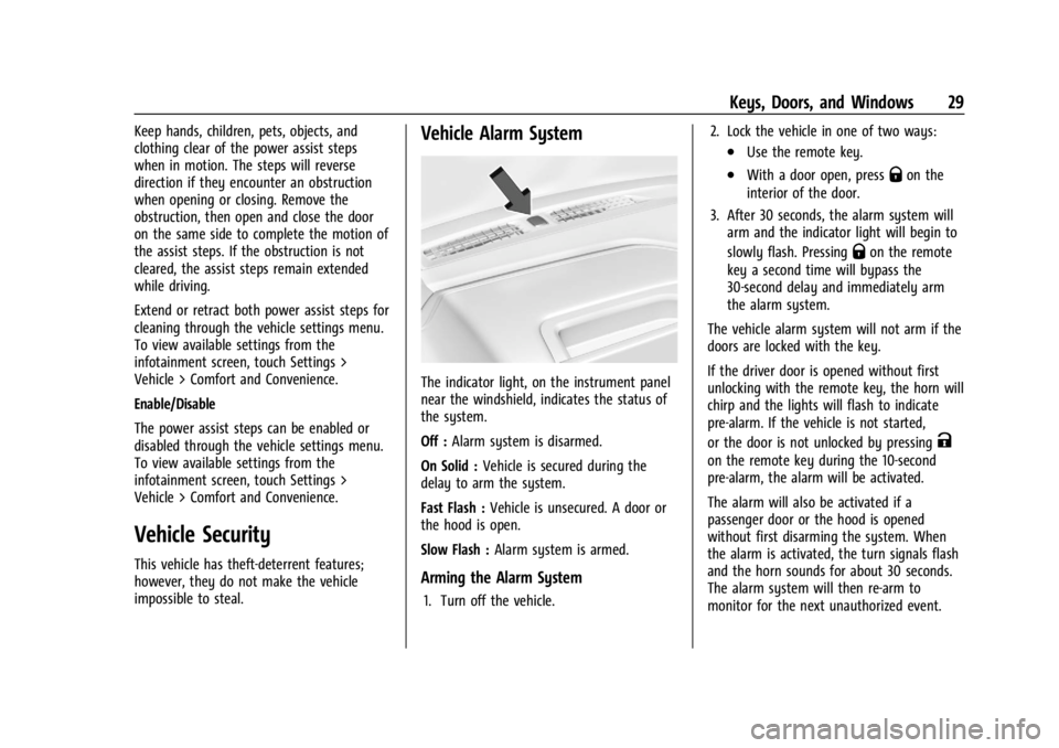 CHEVROLET SILVERADO 2024 Owners Guide Chevrolet Silverado 2500 HD/3500 HD Owner Manual (GMNA-Localizing-U.
S./Canada/Mexico-16908339) - 2024 - CRC - 12/5/22
Keys, Doors, and Windows 29
Keep hands, children, pets, objects, and
clothing cle CHEVROLET SILVERADO 2024 Owners Guide Chevrolet Silverado 2500 HD/3500 HD Owner Manual (GMNA-Localizing-U.
S./Canada/Mexico-16908339) - 2024 - CRC - 12/5/22
Keys, Doors, and Windows 29
Keep hands, children, pets, objects, and
clothing cle