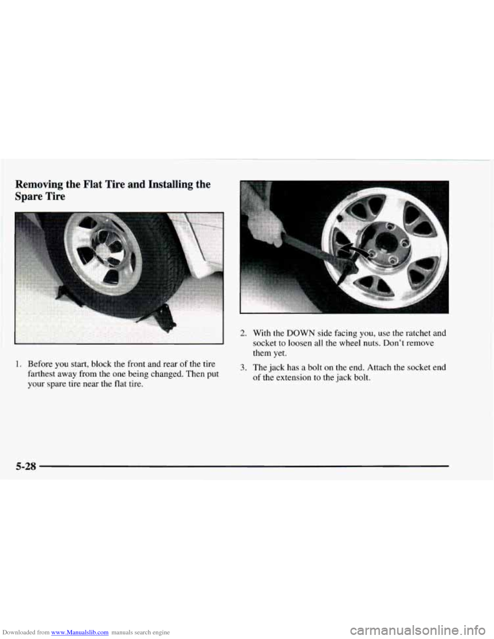 CHEVROLET ASTRO 1997 2.G Owners Manual Downloaded from www.Manualslib.com manuals search engine 5-28   