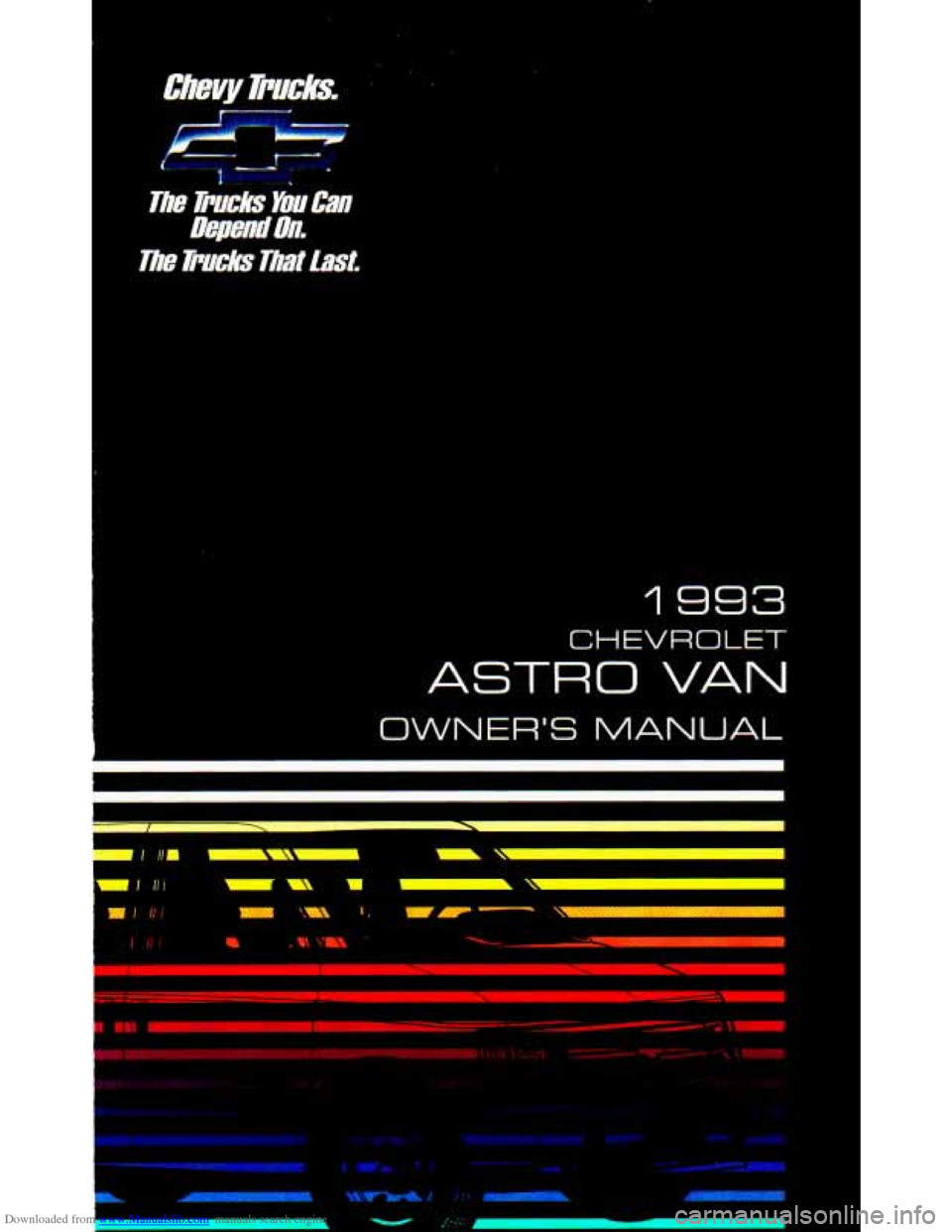CHEVROLET ASTRO PASSENGER 1993 1.G Owners Manual 