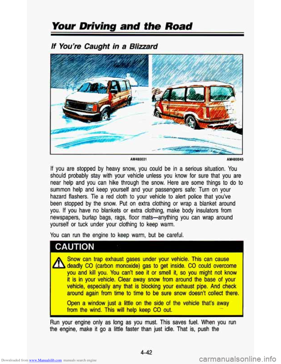 CHEVROLET ASTRO PASSENGER 1993 1.G Owners Manual Downloaded from www.Manualslib.com manuals search engine CHEVROLET ASTRO PASSENGER 1993 1.G Owners Manual Downloaded from www.Manualslib.com manuals search engine