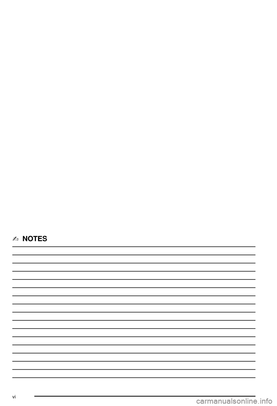 CHEVROLET AVALANCHE 2003 1.G Owners Manual -NOTES
vi 