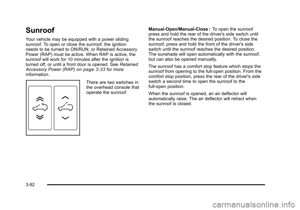 CHEVROLET AVALANCHE 2010 2.G Owners Manual 