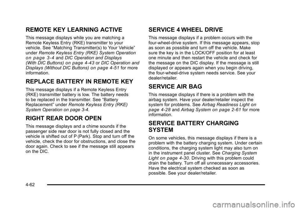 CHEVROLET AVALANCHE 2010 2.G Owners Manual CHEVROLET AVALANCHE 2010 2.G Owners Manual