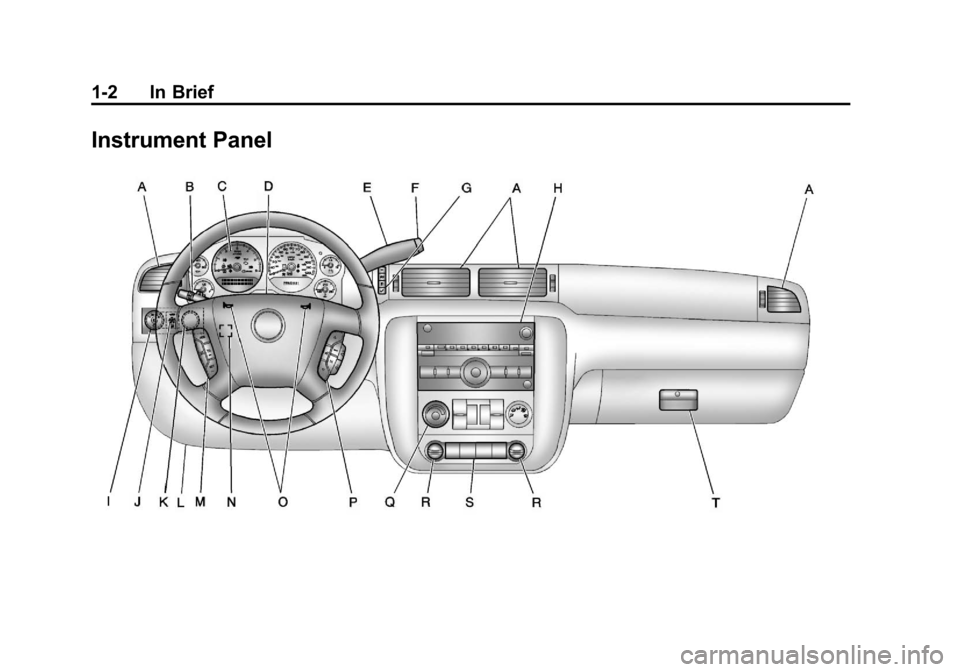 CHEVROLET AVALANCHE 2011 2.G Owners Manual Black plate (2,1)Chevrolet Avalanche Owner Manual - 2011
1-2 In Brief
Instrument Panel 