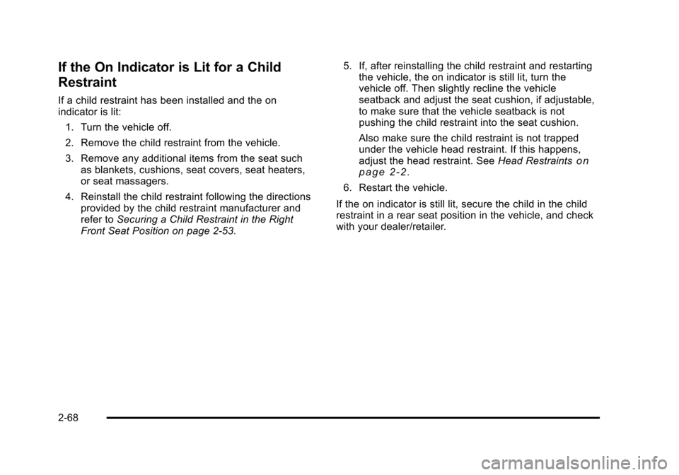 CHEVROLET AVEO 2010 1.G Owners Manual 