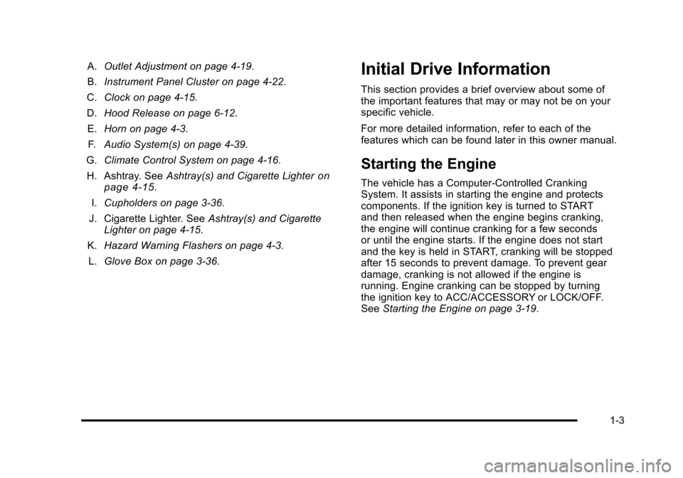 CHEVROLET AVEO 2010 1.G Owners Manual 