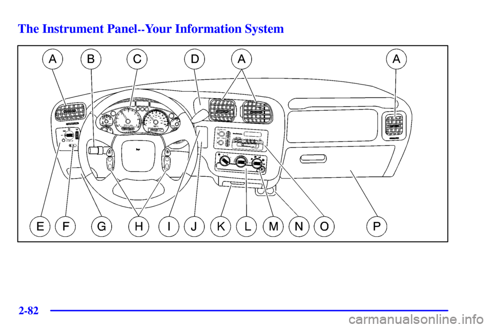 CHEVROLET BLAZER 2002 2.G Owners Manual 2-82
The Instrument Panel--Your Information System 