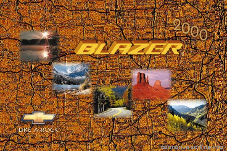 CHEVROLET BLAZER 2000 2.G Owners Manual 